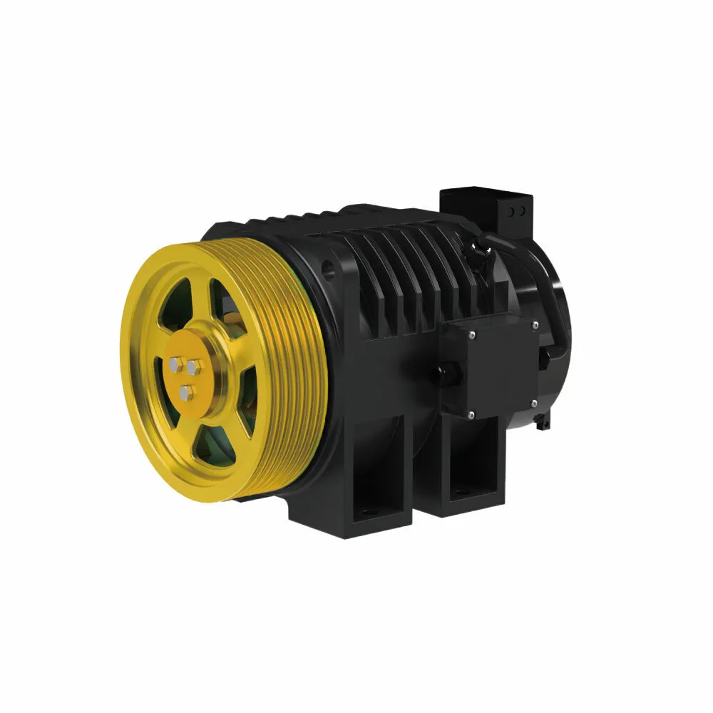 Dişlisiz asansör motoru Mona320, sessiz çalışma ve yüksek tork yapısıyla modern asansörlerde tercih edilir.